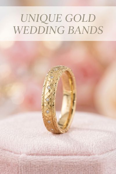 unique gold wedding bands