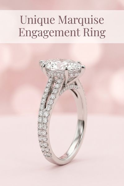 unique marquise engagement ring