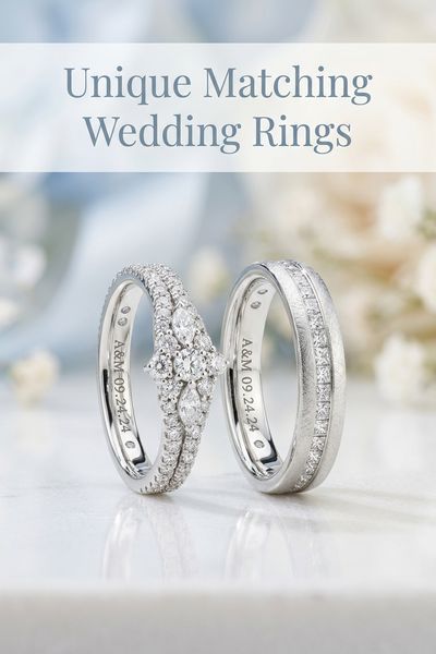 unique matching wedding rings
