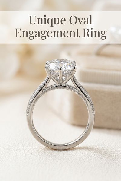 unique oval engagement ring