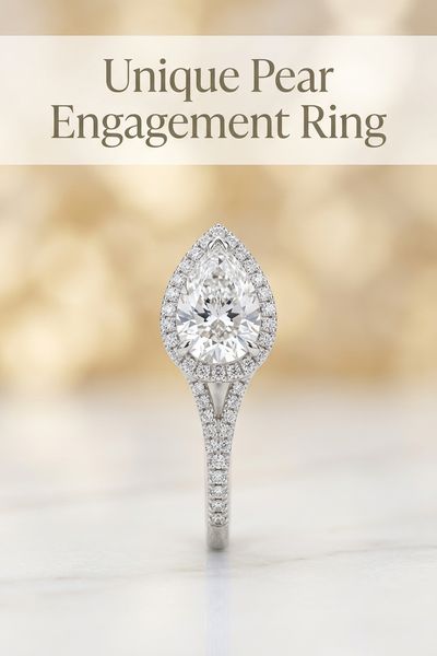 unique pear engagement ring