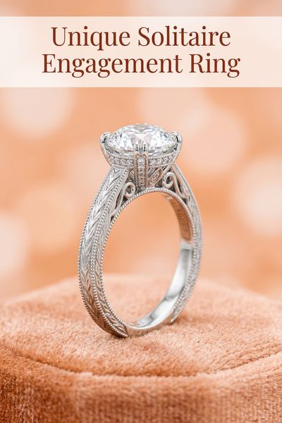 unique solitaire engagement ring