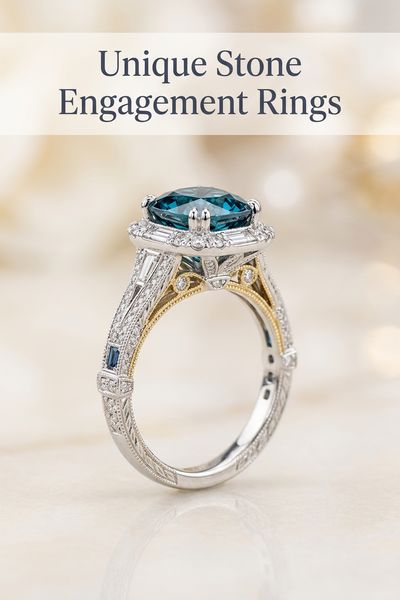 unique stone engagement rings