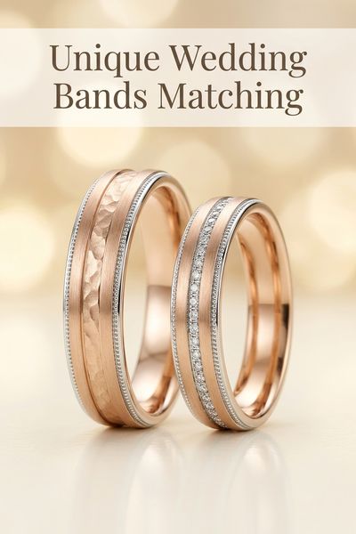 unique wedding bands matching