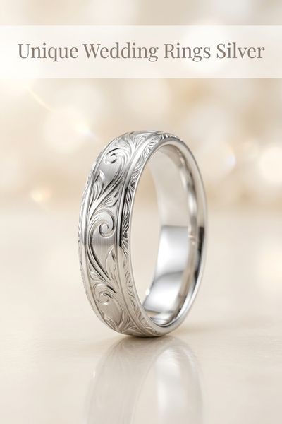 unique wedding rings silver