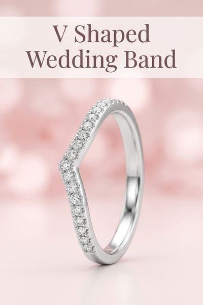 v shaped wedding band