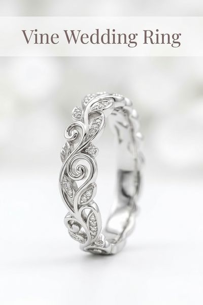 vine wedding ring