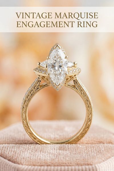 vintage marquise engagement ring