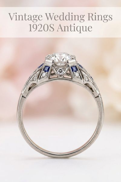 vintage wedding rings 1920s antique