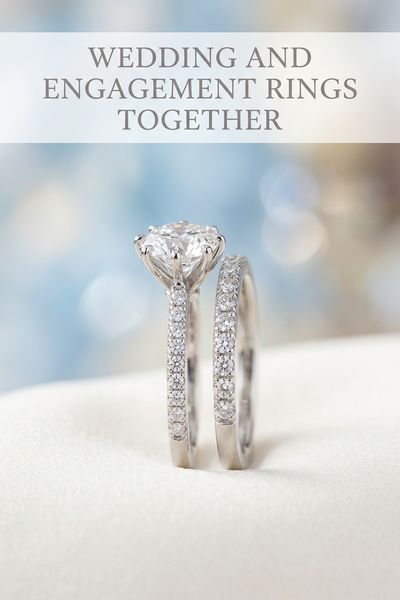 wedding and engagement rings together