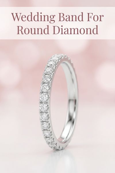 wedding band for round diamond