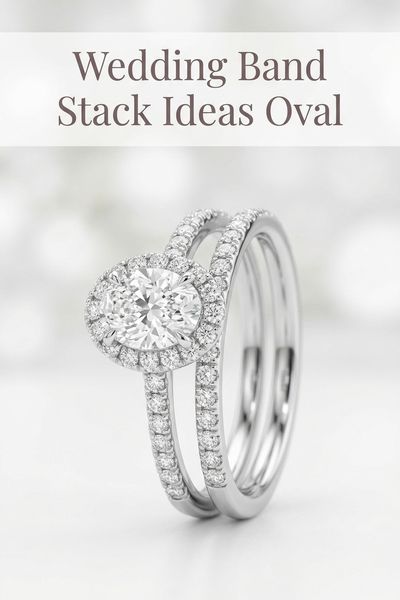 wedding band stack ideas oval