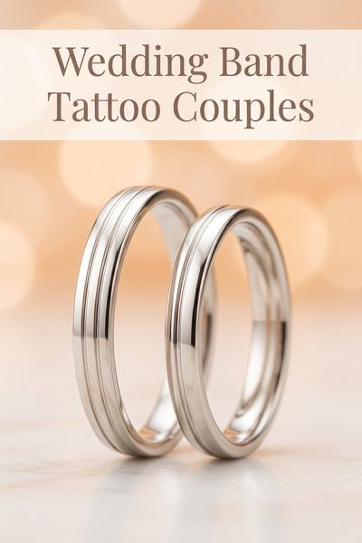 wedding band tattoo couples