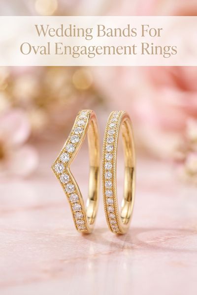wedding bands for oval engagement rings