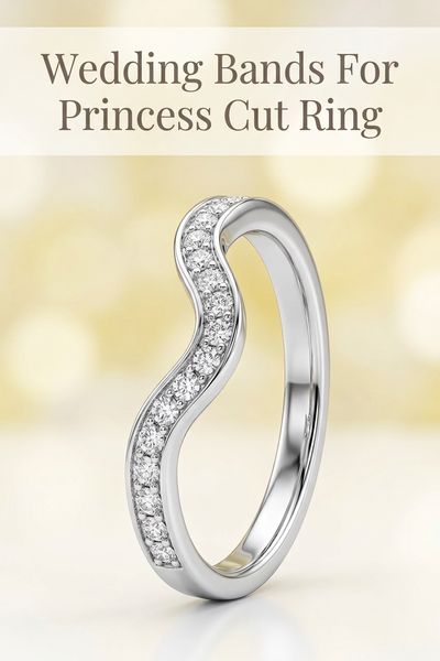 wedding bands for princess cut ring