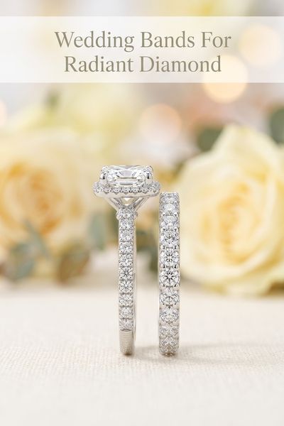 wedding bands for radiant diamond