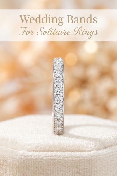 wedding bands for solitaire rings