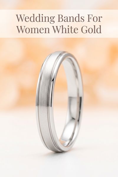 wedding bands for women white gold