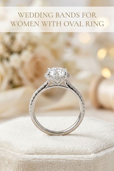 wedding bands for women with oval ring