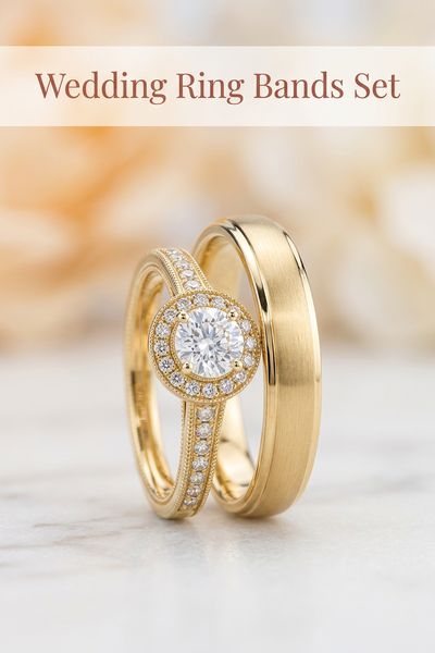wedding ring bands set
