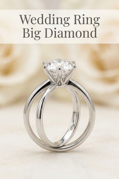 wedding ring big diamond