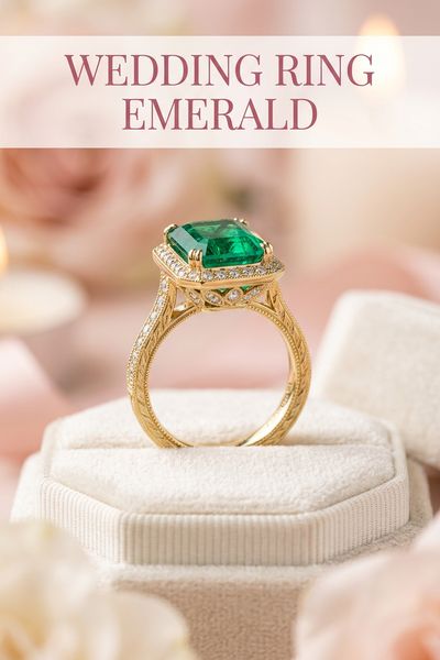 wedding ring emerald