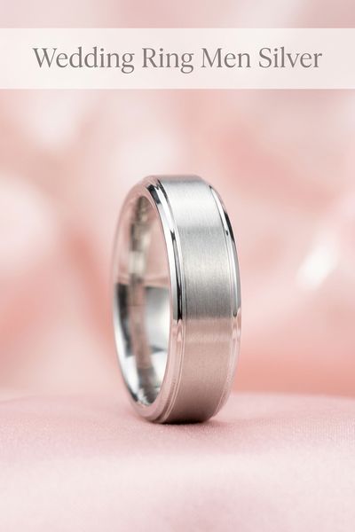 wedding ring men silver