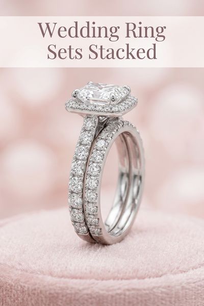 wedding ring sets stacked