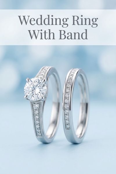 wedding ring with band