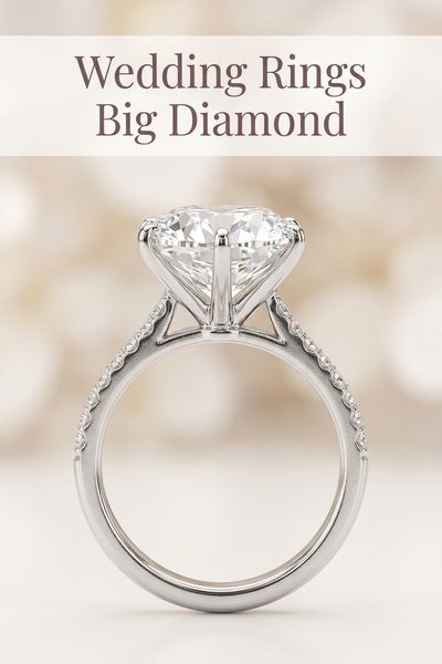 wedding rings big diamond