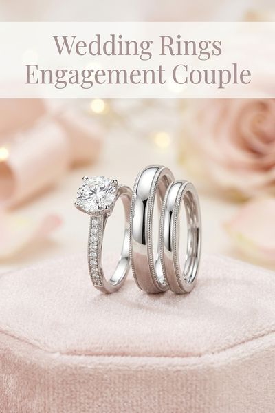 wedding rings engagement couple