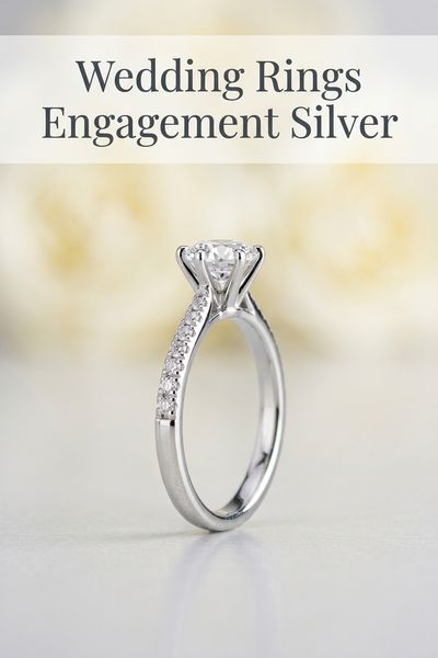 wedding rings engagement silver