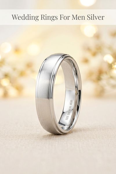 wedding rings for men silver