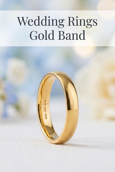 wedding rings gold band