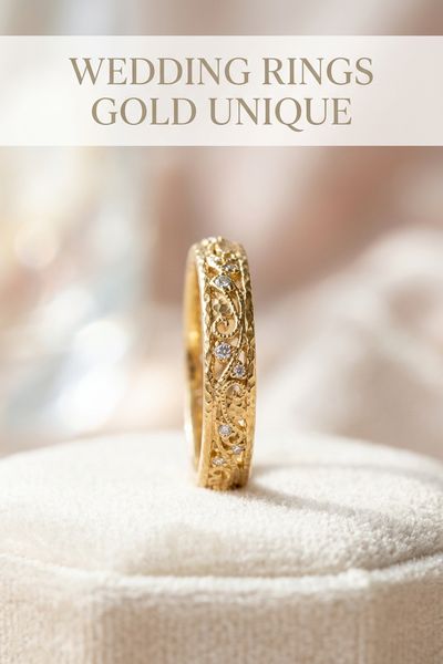 wedding rings gold unique