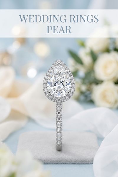 wedding rings pear