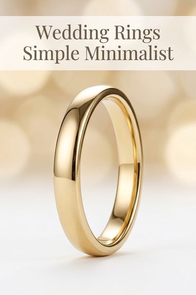 wedding rings simple minimalist