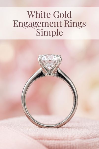 white gold engagement rings simple