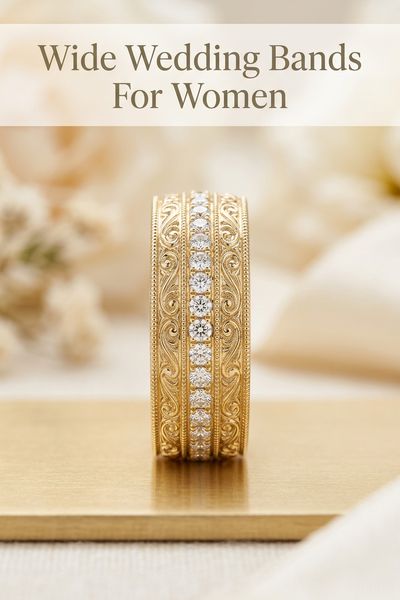 wide wedding bands for women