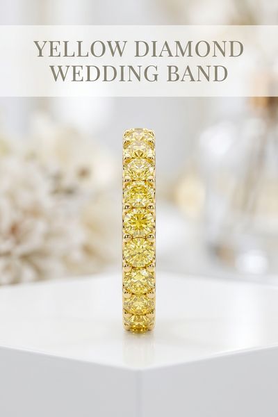 yellow diamond wedding band
