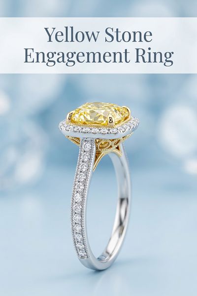 yellow stone engagement ring